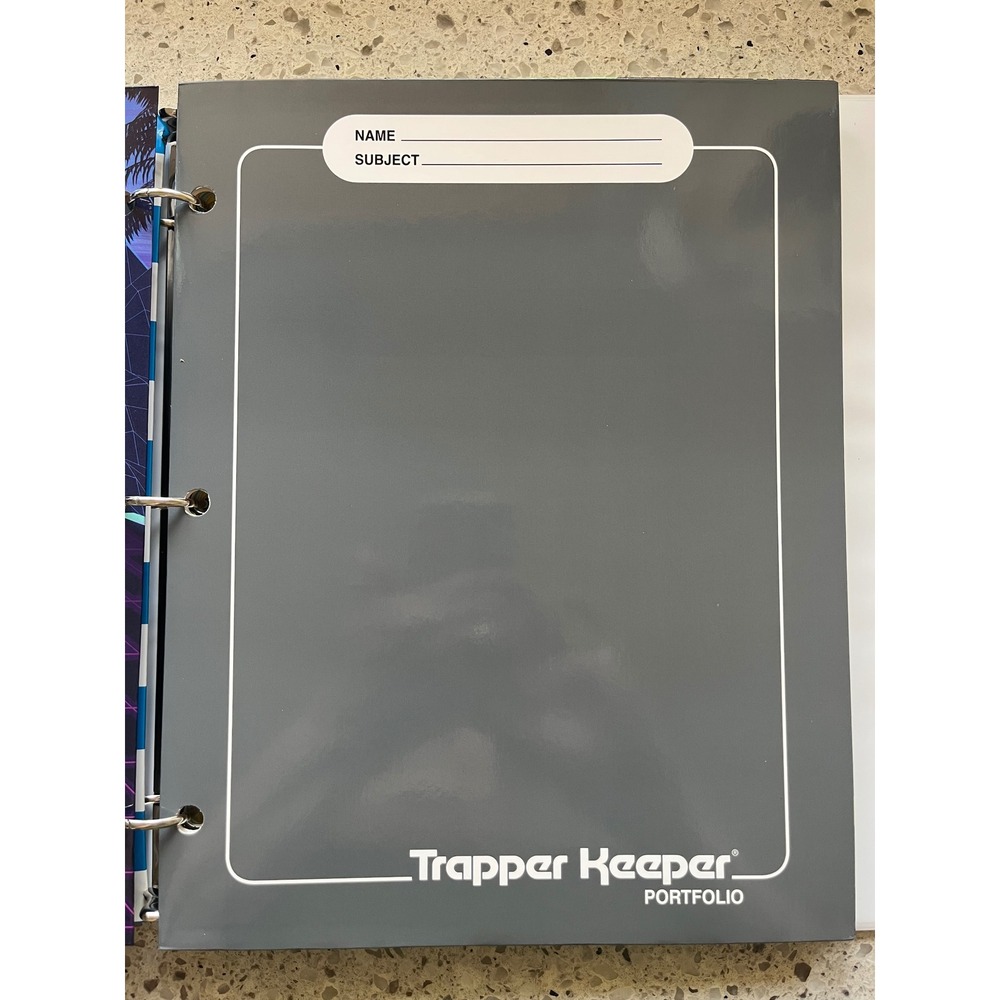Mead Trapper Keeper Binder Hot Air Balloon Retro 80s 90s Style with 6 Portfolios - Picture 6 of 10
